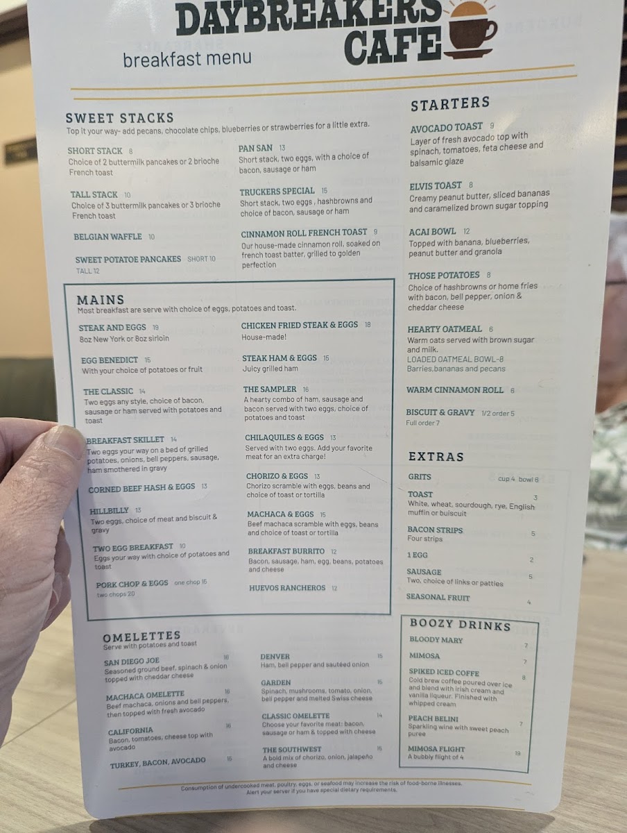 Daybreakers Cafe Menu - Image 4