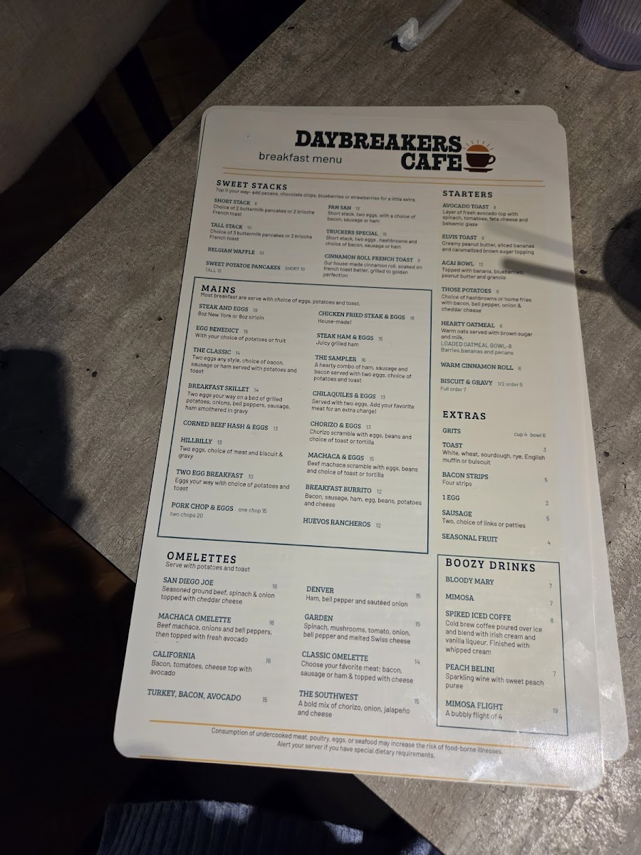 Daybreakers Cafe Menu - Image 5